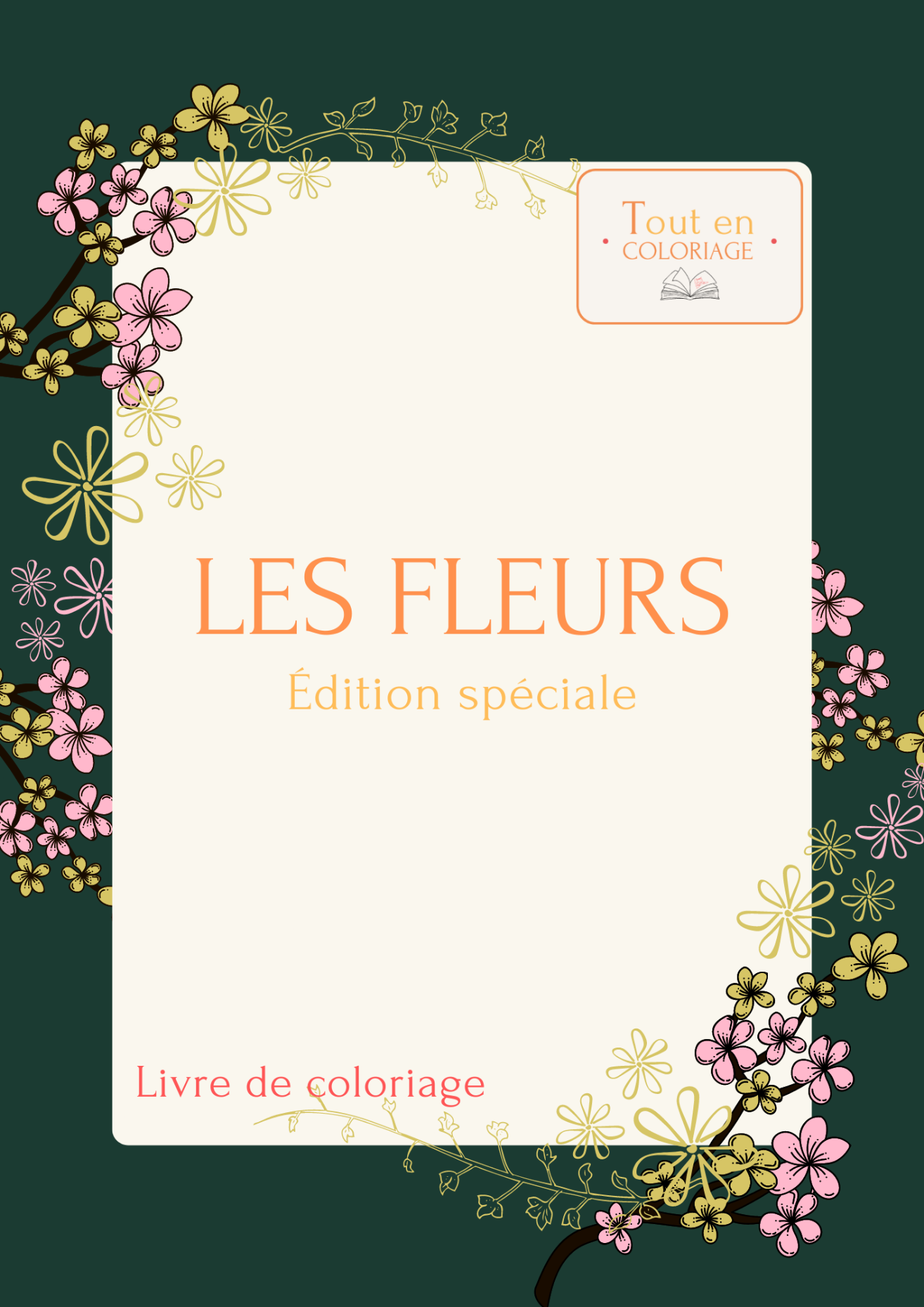 Livre de 12 coloriages à imprimer sur les fleurs pour enfants et adultes de tout âges.