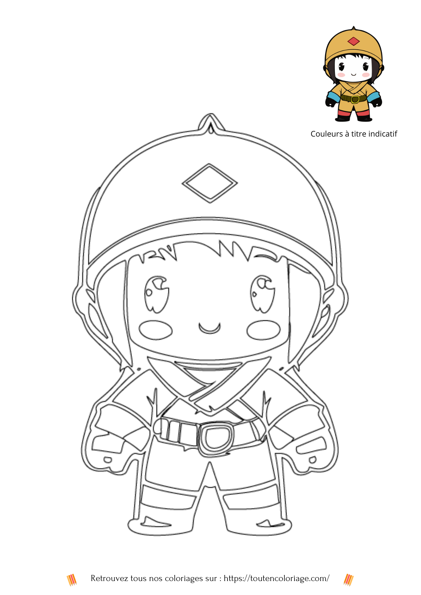 Coloriage a imprimer d'un personnage de manga nommé Mouzissu pour enfants et adultes