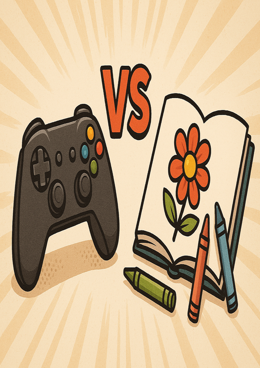Coloriage vs Console de jeux : pourquoi le coloriage a toute sa place aujourd’hui