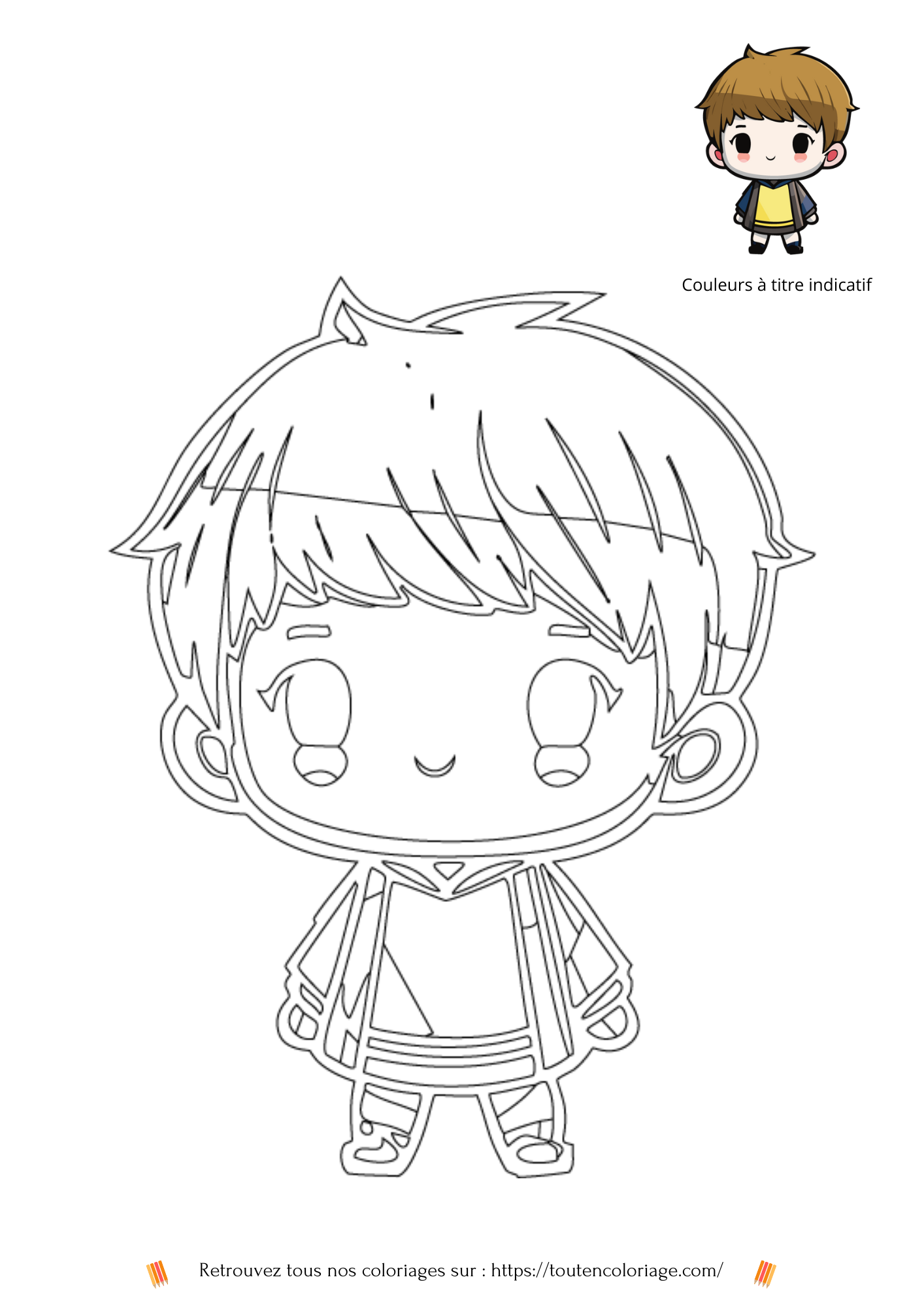 Coloriage a imprimer d'un personnage de manga nommé Izuzu issue de notre livre de dessin a colorier