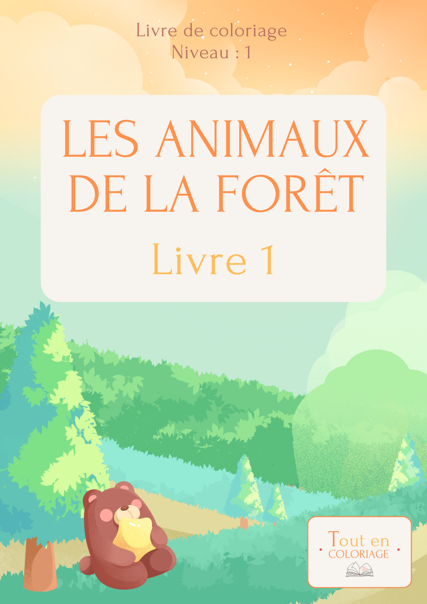 Coloriage des animaux de la forêt, loup, écureuil, hibou à colorier pour enfants et adultes de tout âges, PDF téléchargeable sur tout en coloriage